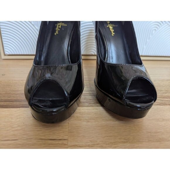 Cole Haan Nike Air Patent Leather Stiletto Heels Womens 6 Black - Picture 3 of 6
